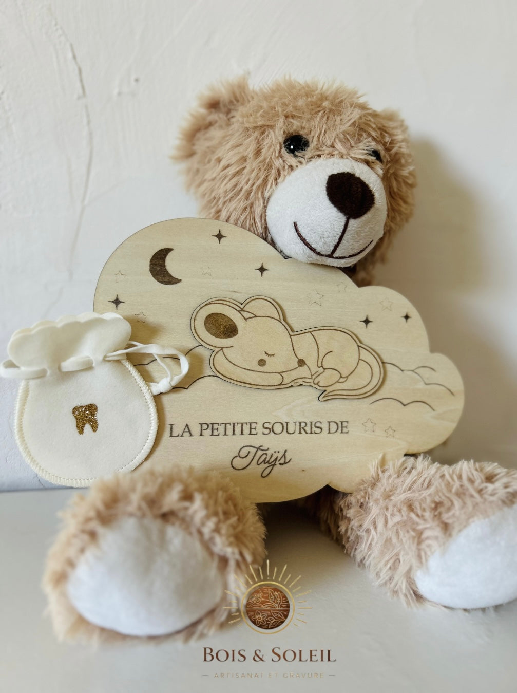 Souris qui dort – Compagnon de la petite souris Bois & Soleil
