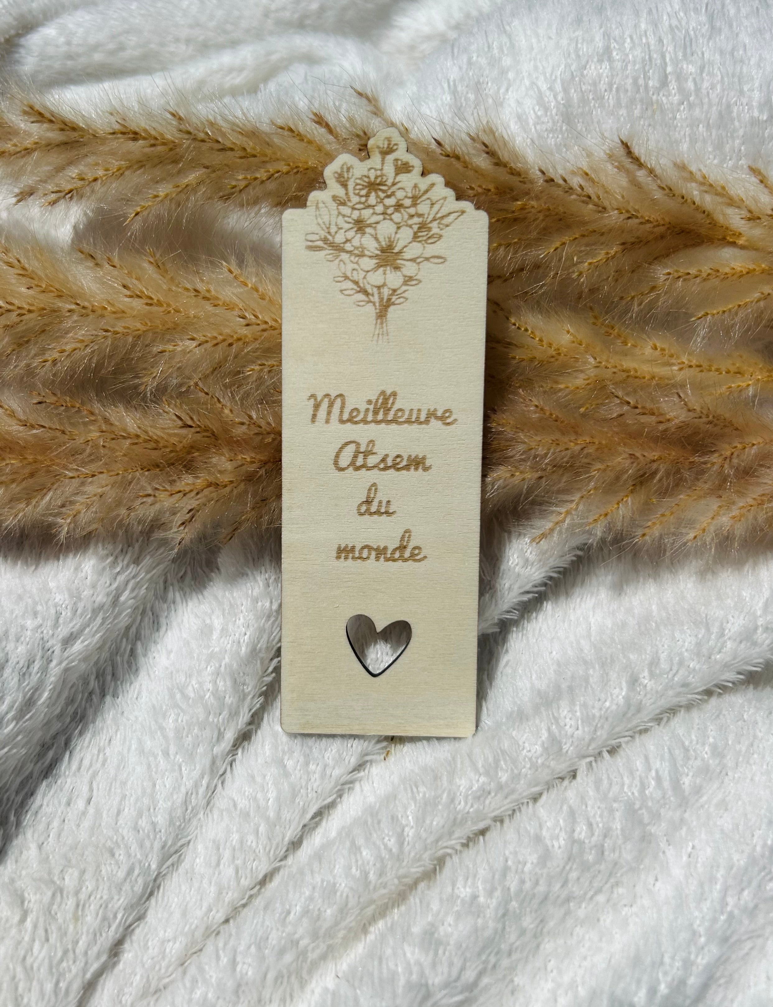 Mini marque-page PERSONNALISÉE Bois & Soleil