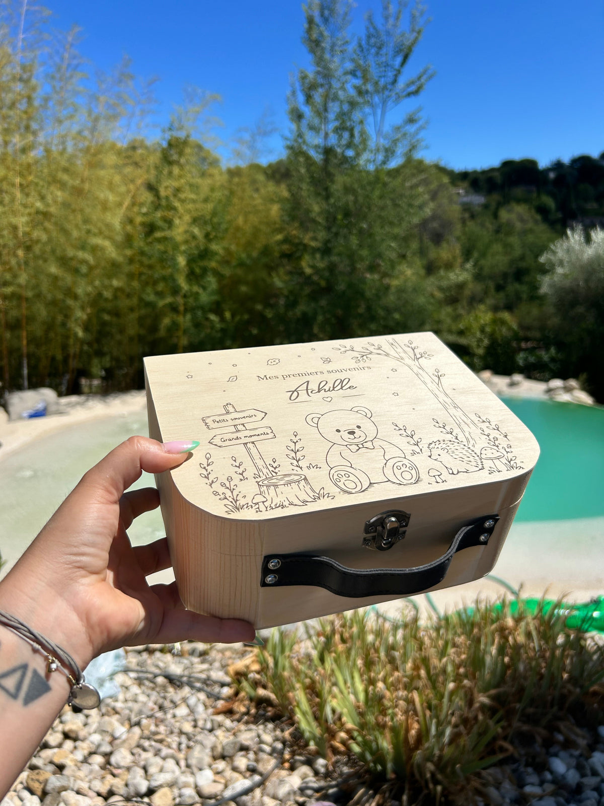 Valisette à souvenirs personalisé Bois & Soleil