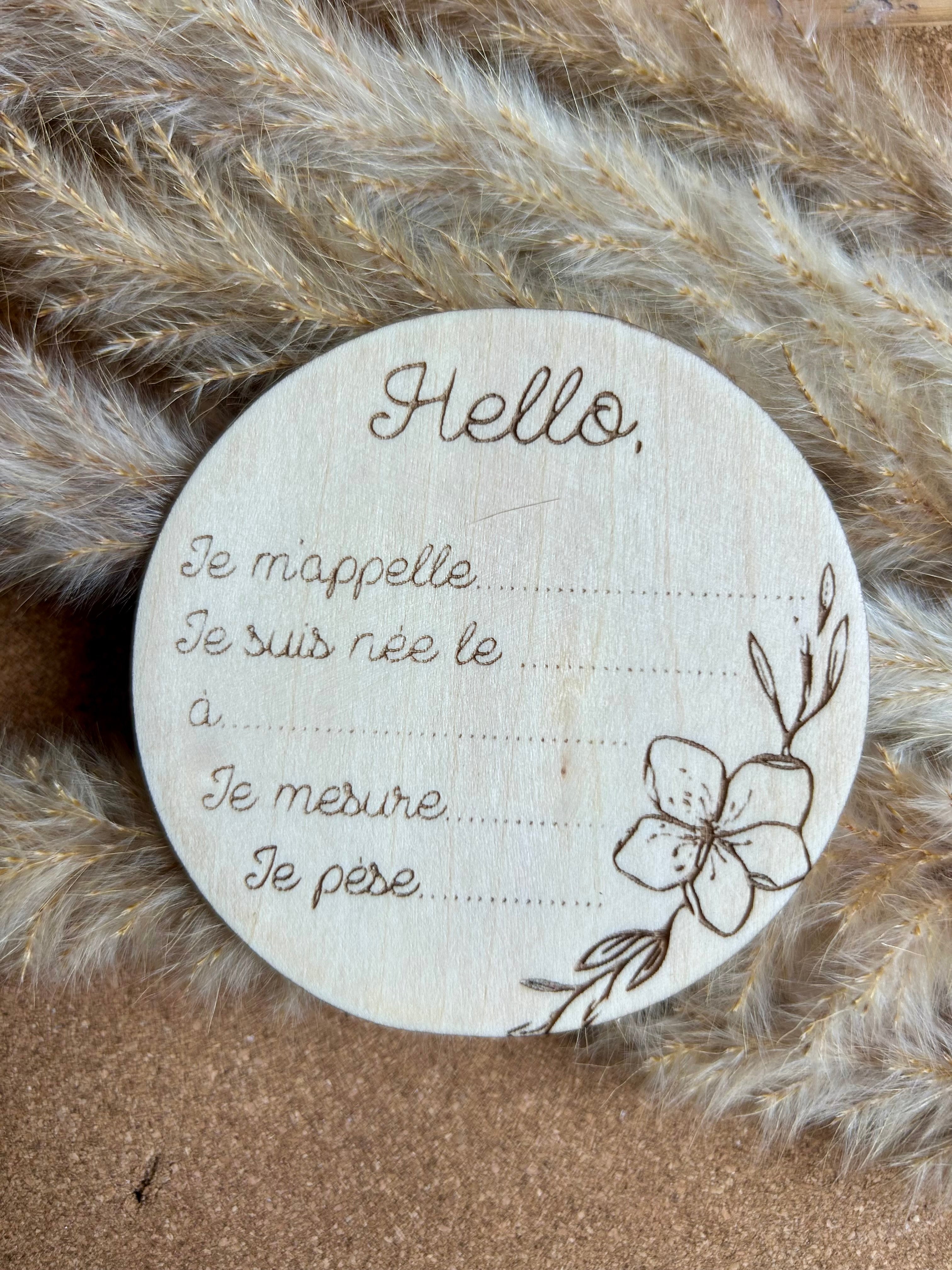 Carte « hello » Bois & Soleil