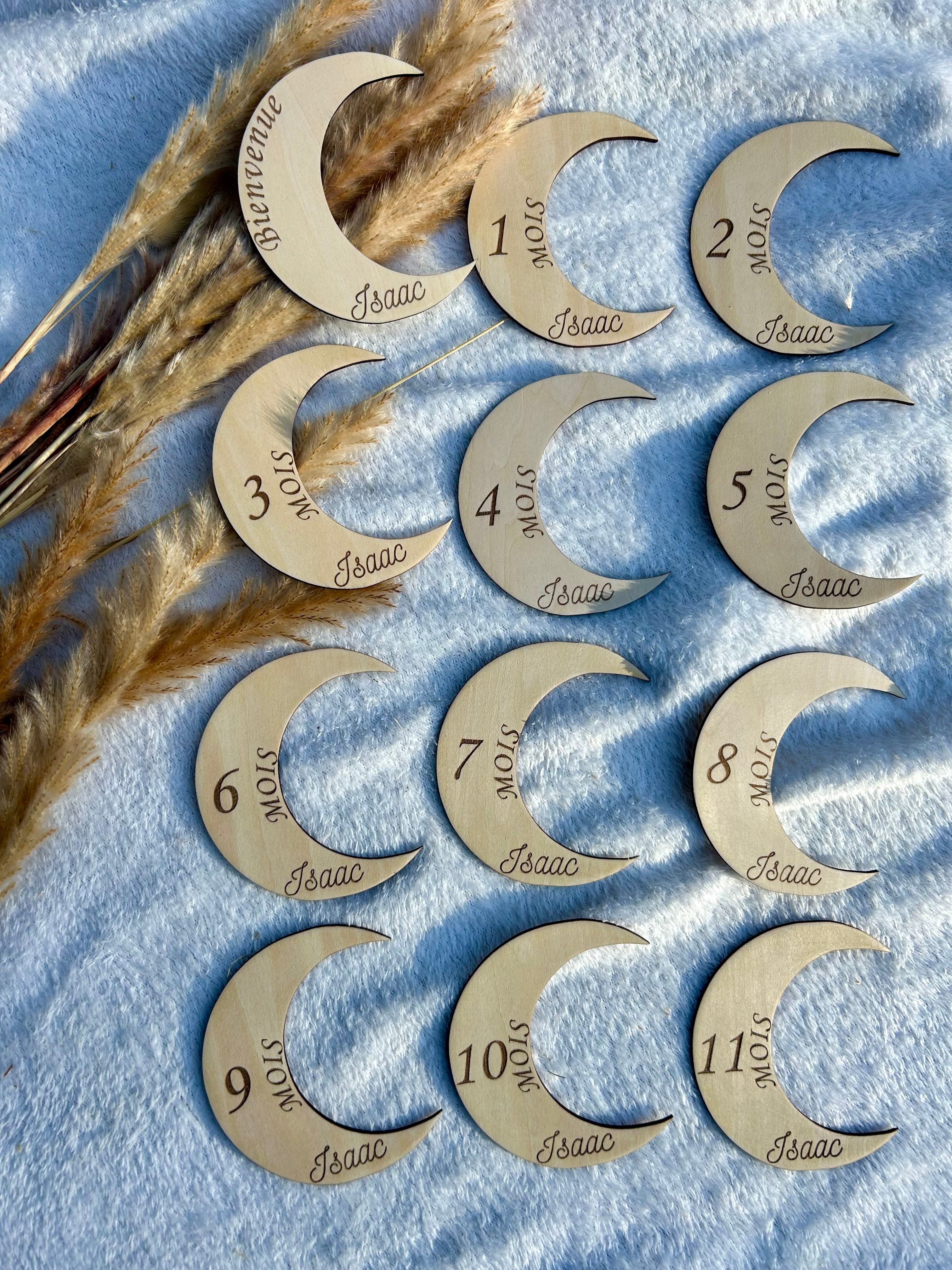 Carte moiniverssaire (lune) Bois & Soleil