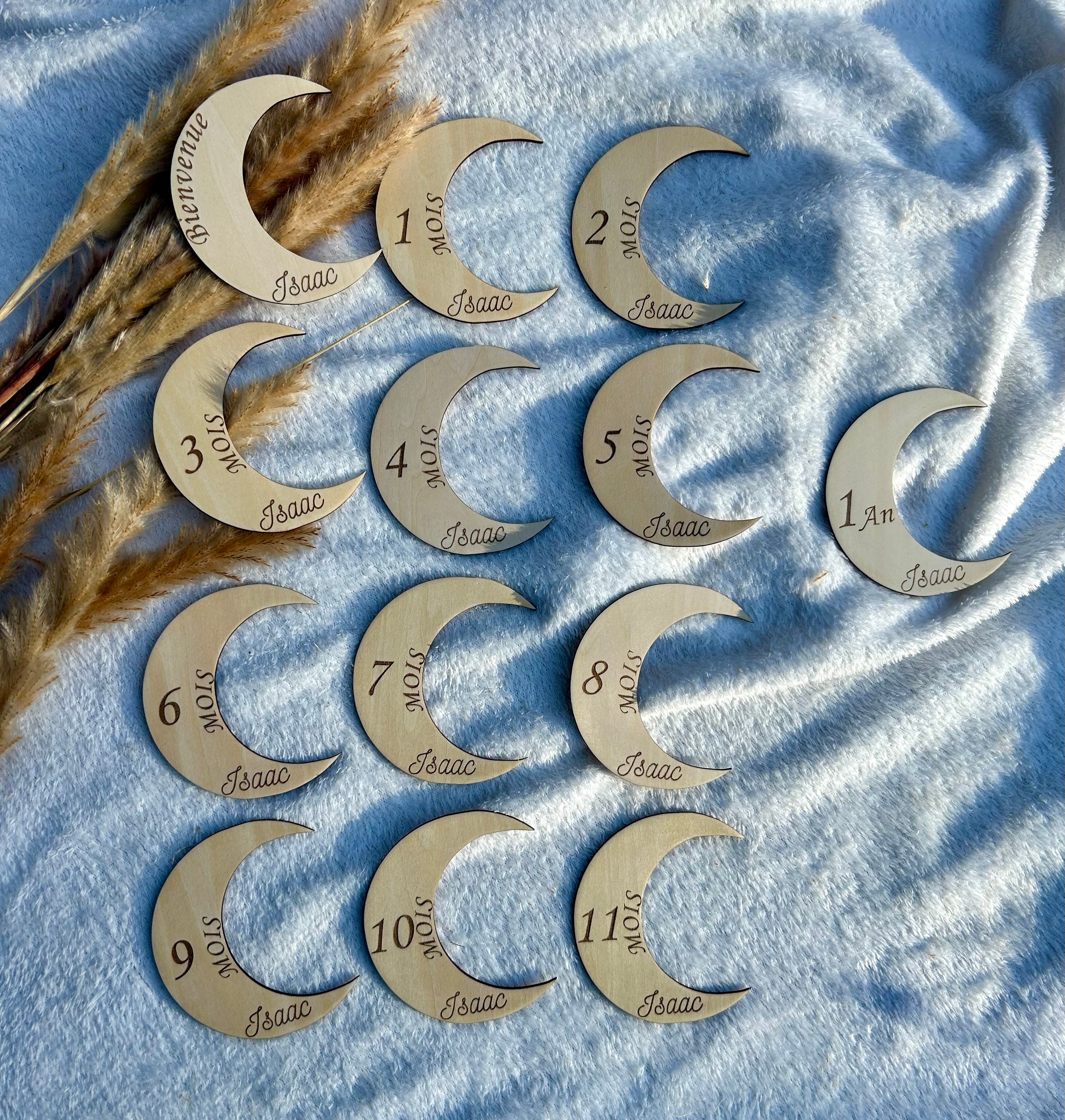 Carte moiniverssaire (lune) Bois & Soleil