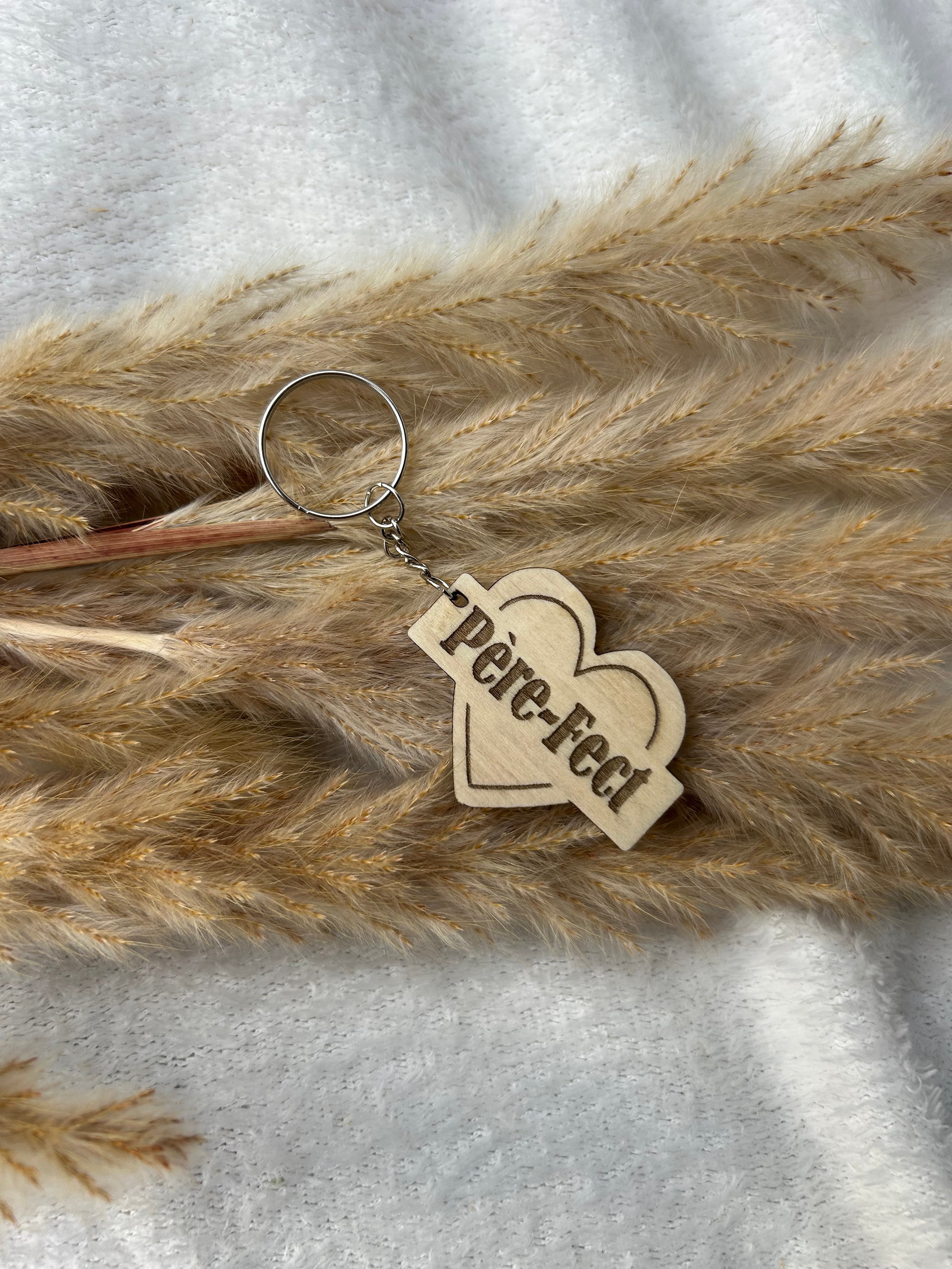 Porte-clés « père-fect » Bois & Soleil