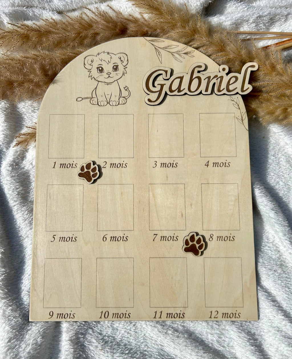 Panneau ma première année Bois & Soleil