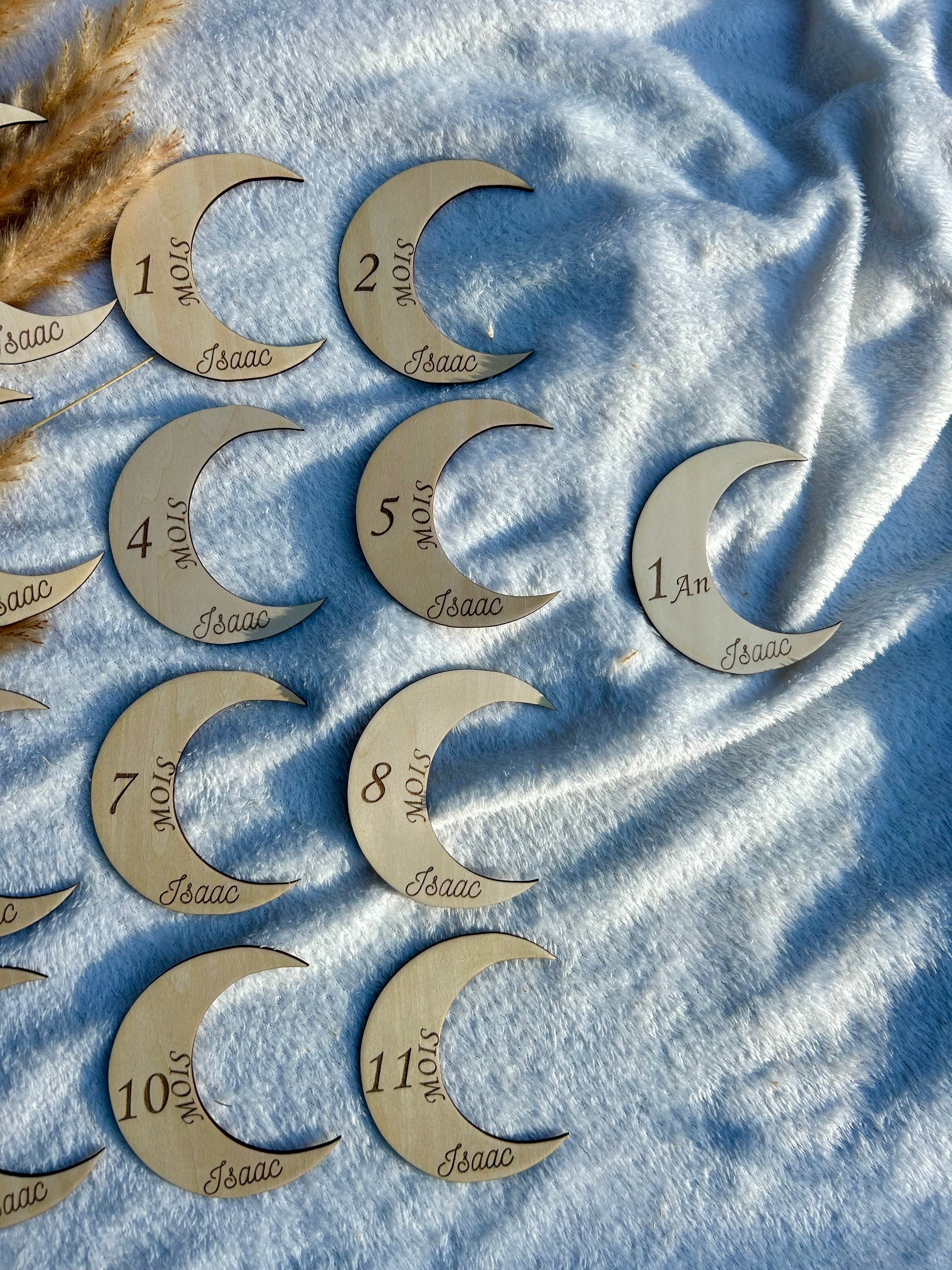 Carte moiniverssaire (lune) Bois & Soleil