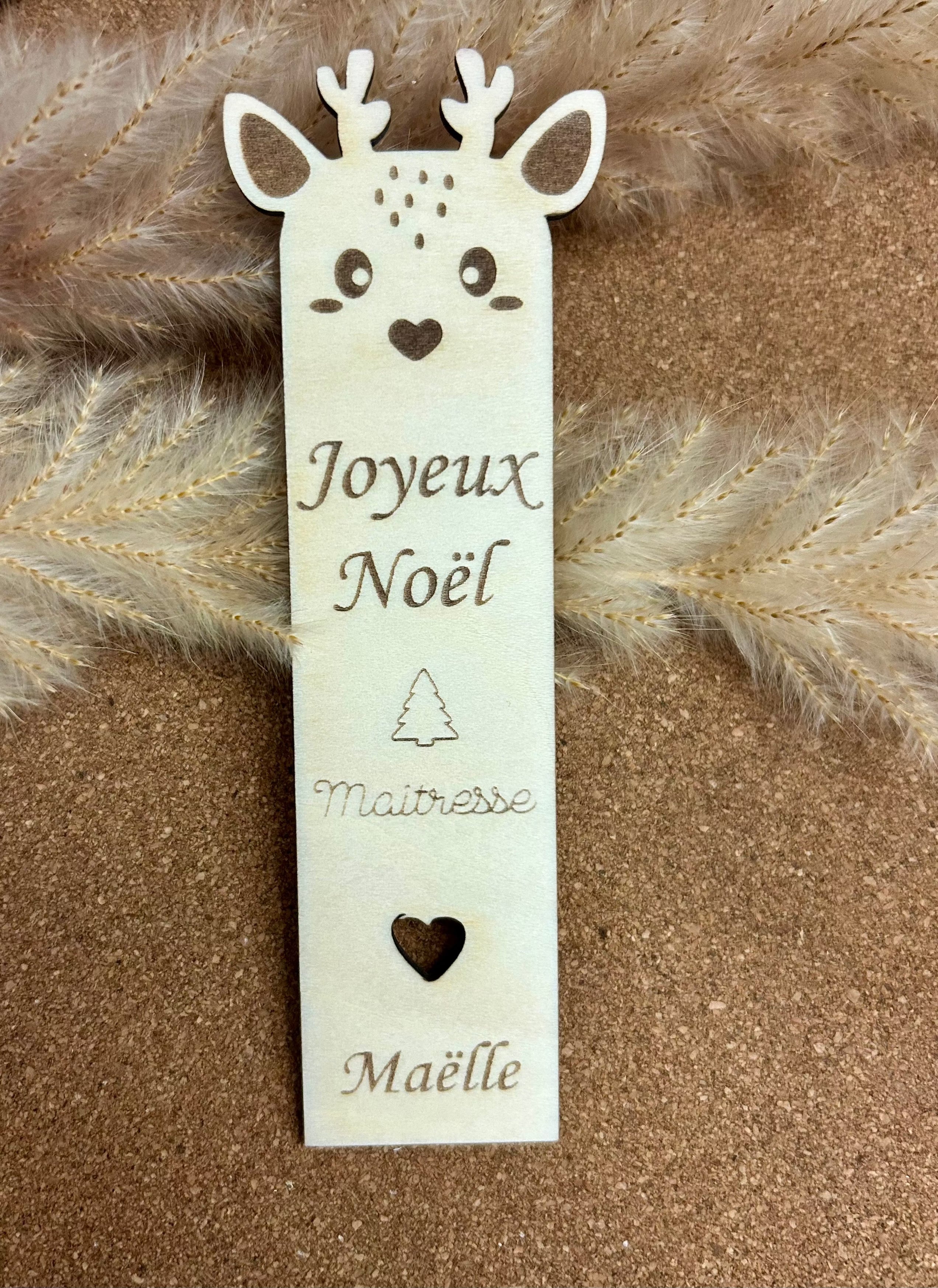 Marque page « cerf » Bois & Soleil
