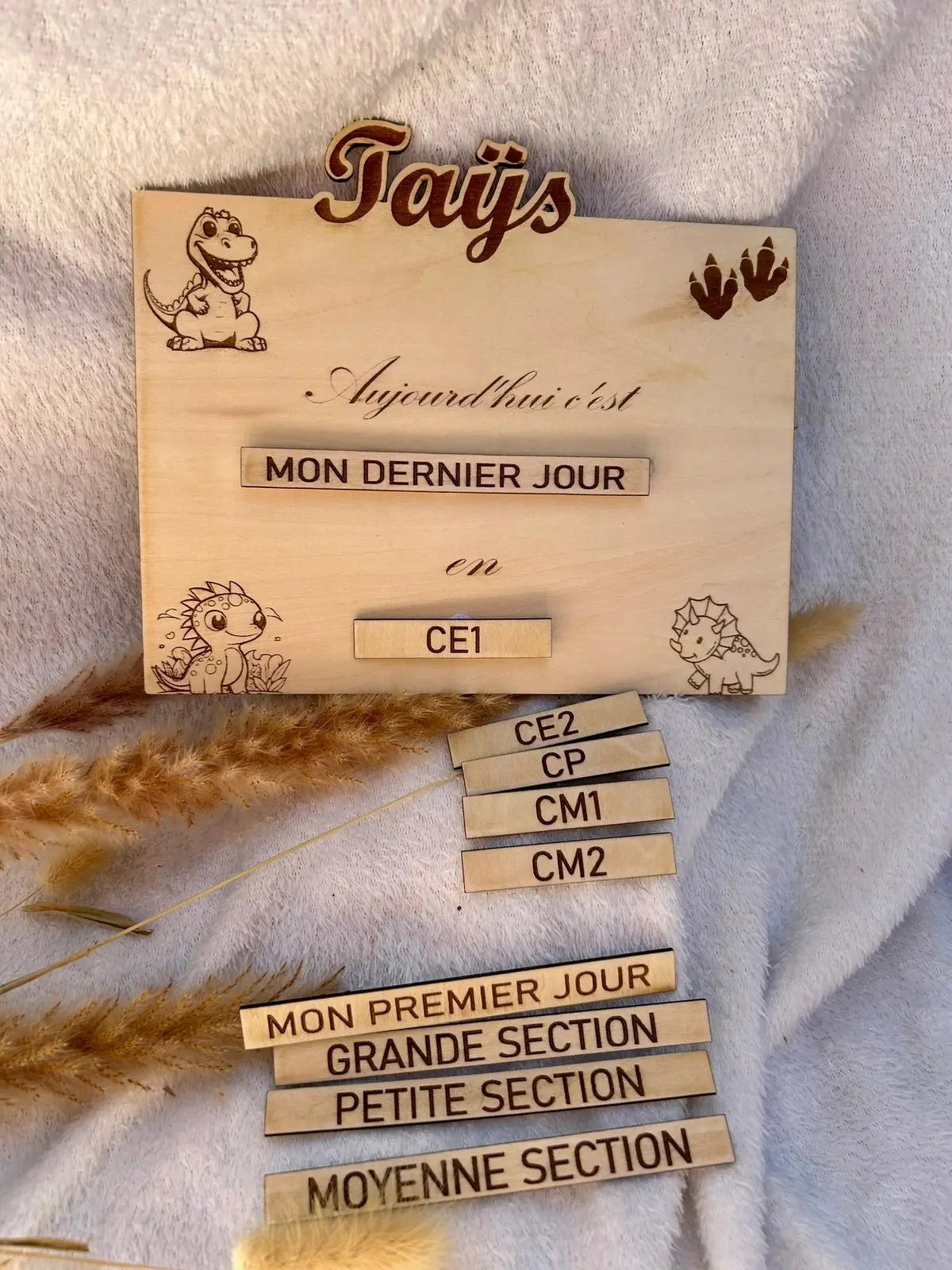 Panneau de rentrée scolaire Bois & Soleil