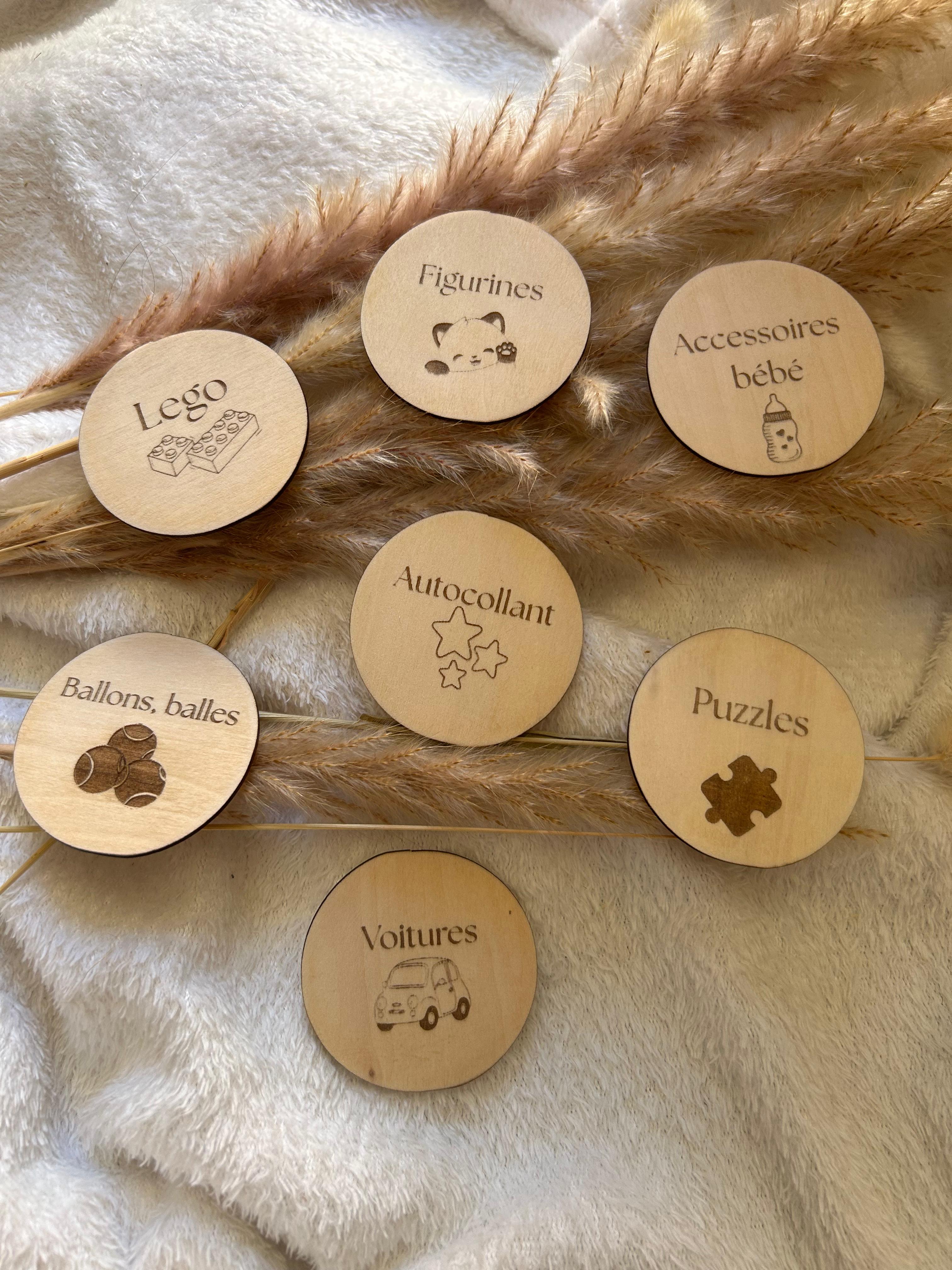 Étiquettes de rangement personnalisables Bois & Soleil