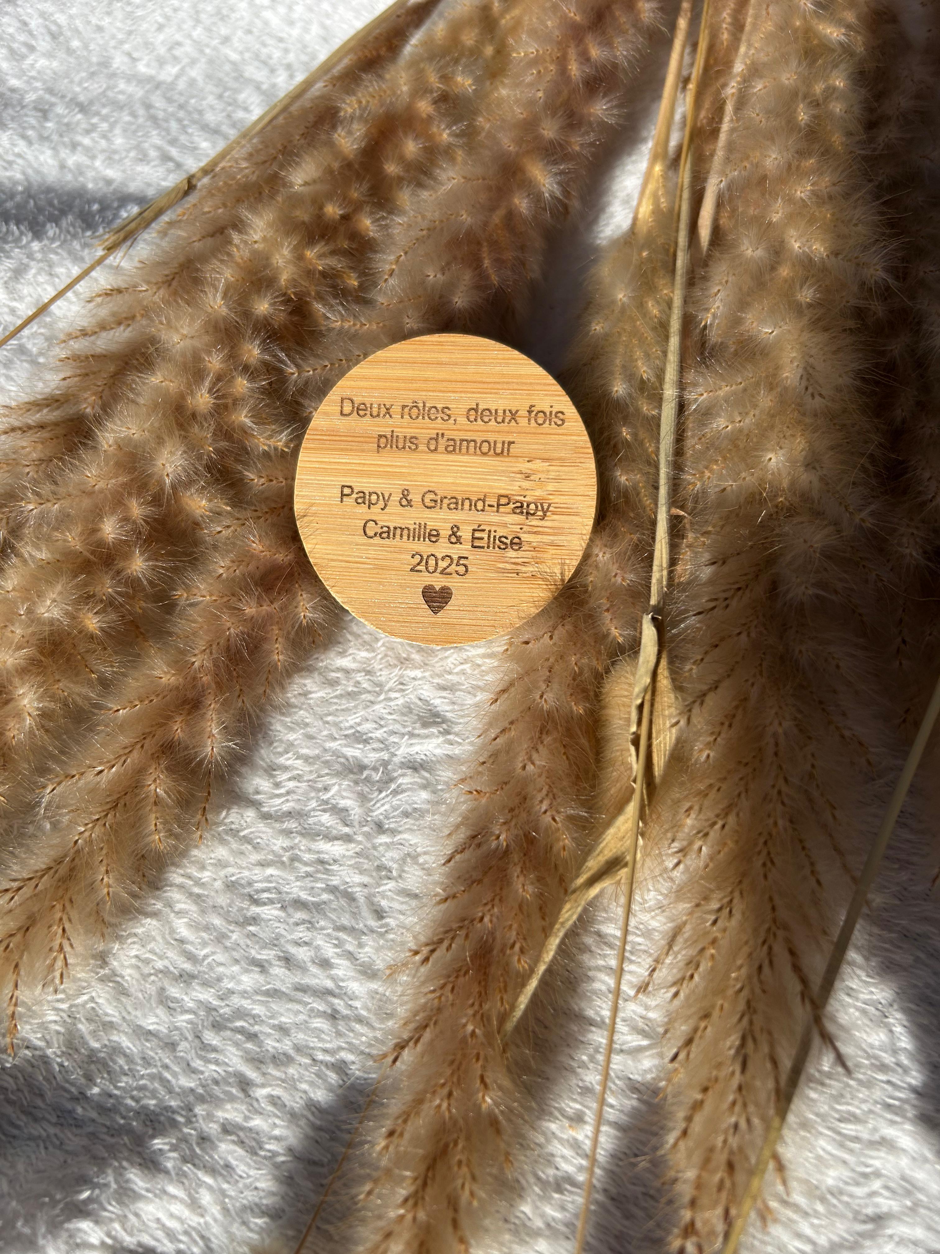 Décapsuleur rond personnalisé Bois & Soleil