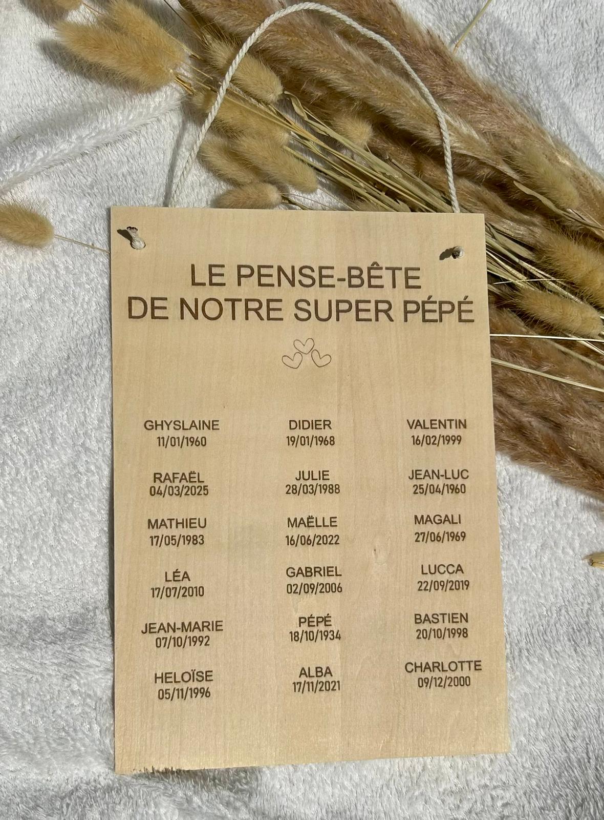 Pense-bête Bois & Soleil