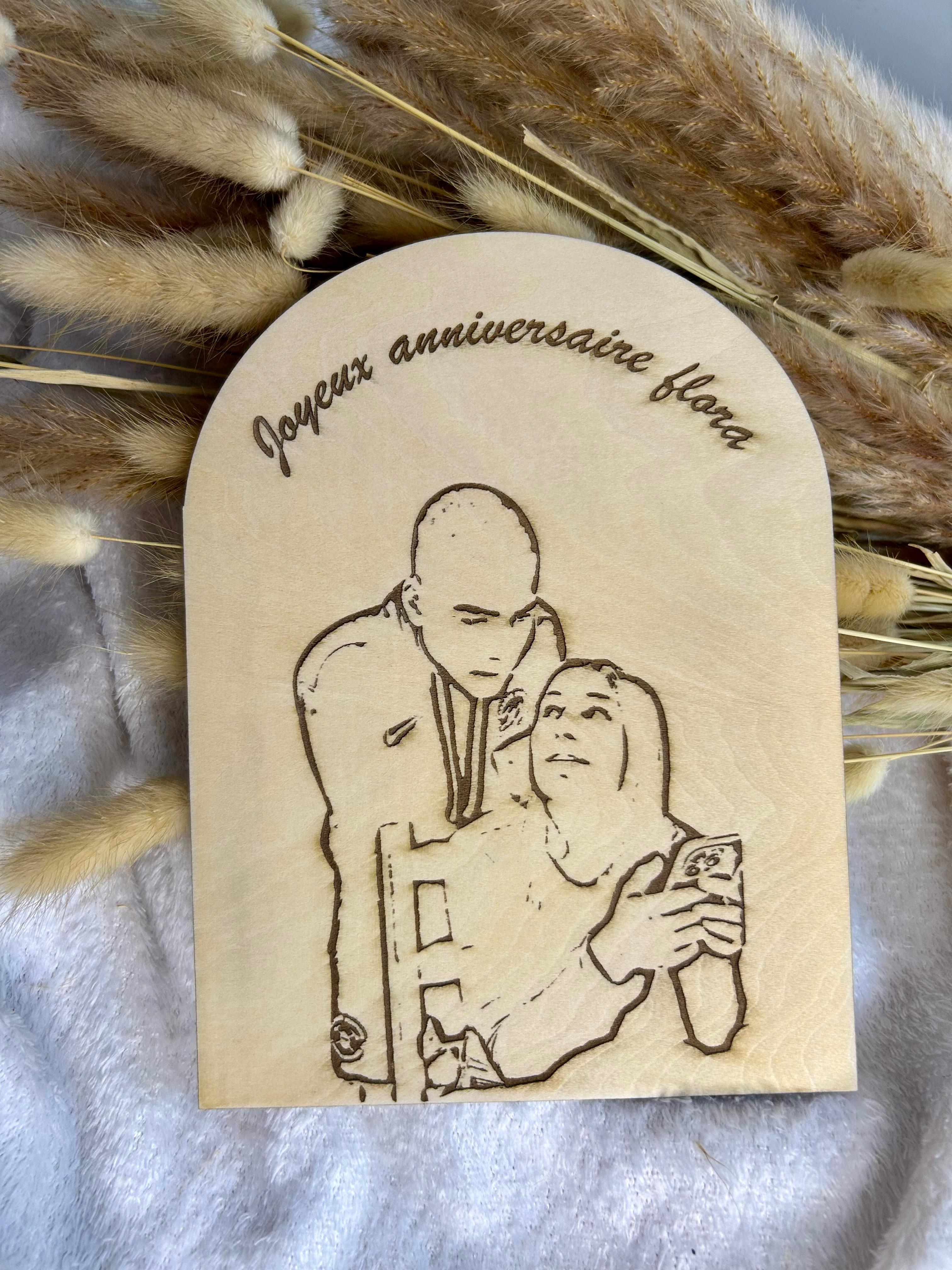 Plaque personnalisée Bois & Soleil