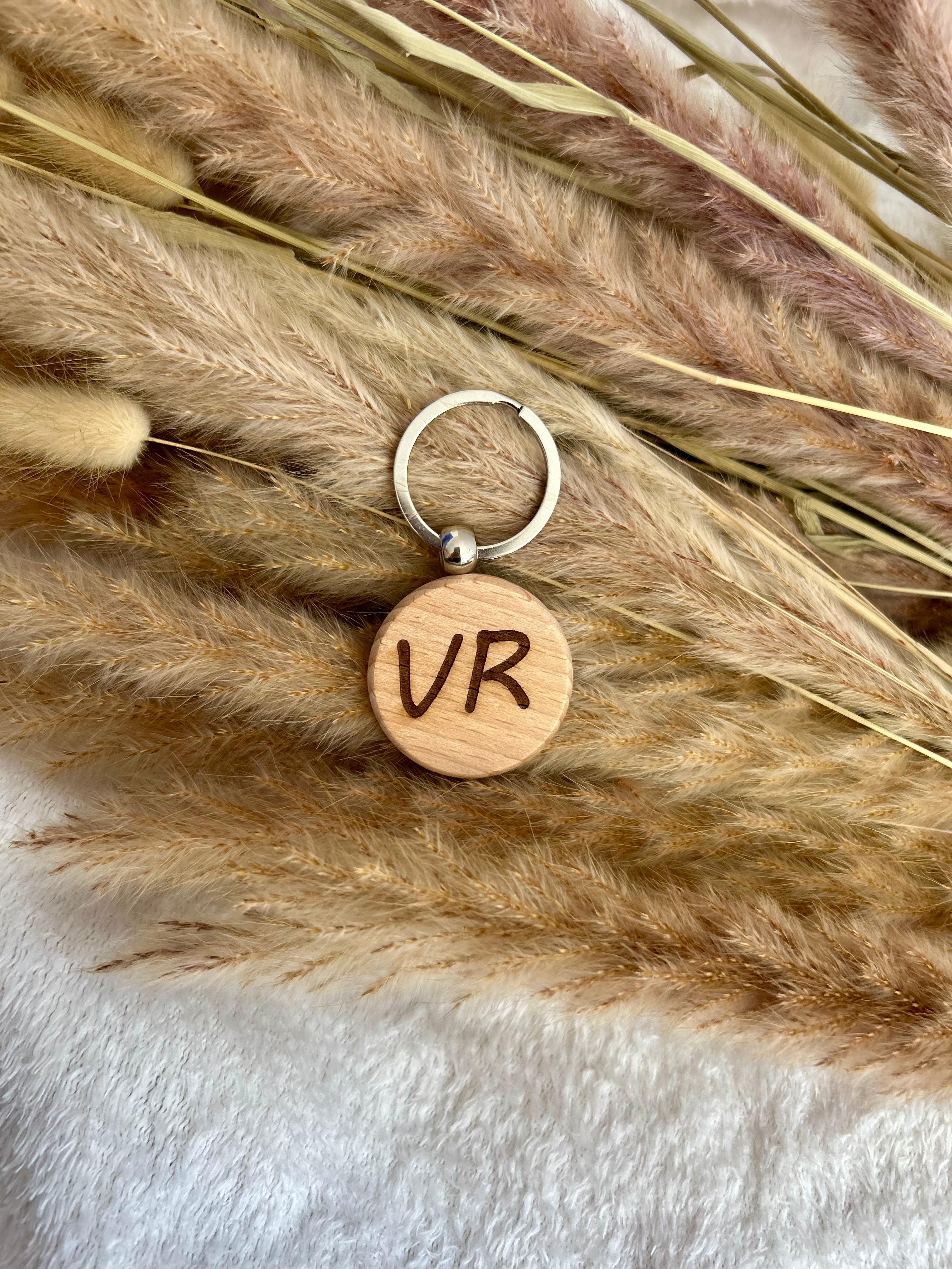 Porte-clef rond Bois & Soleil