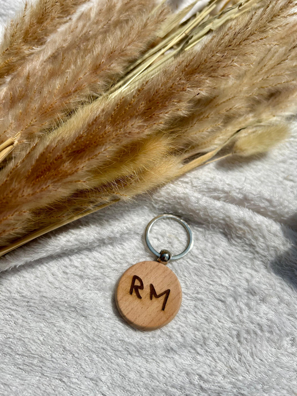 Porte-clef rond Bois & Soleil