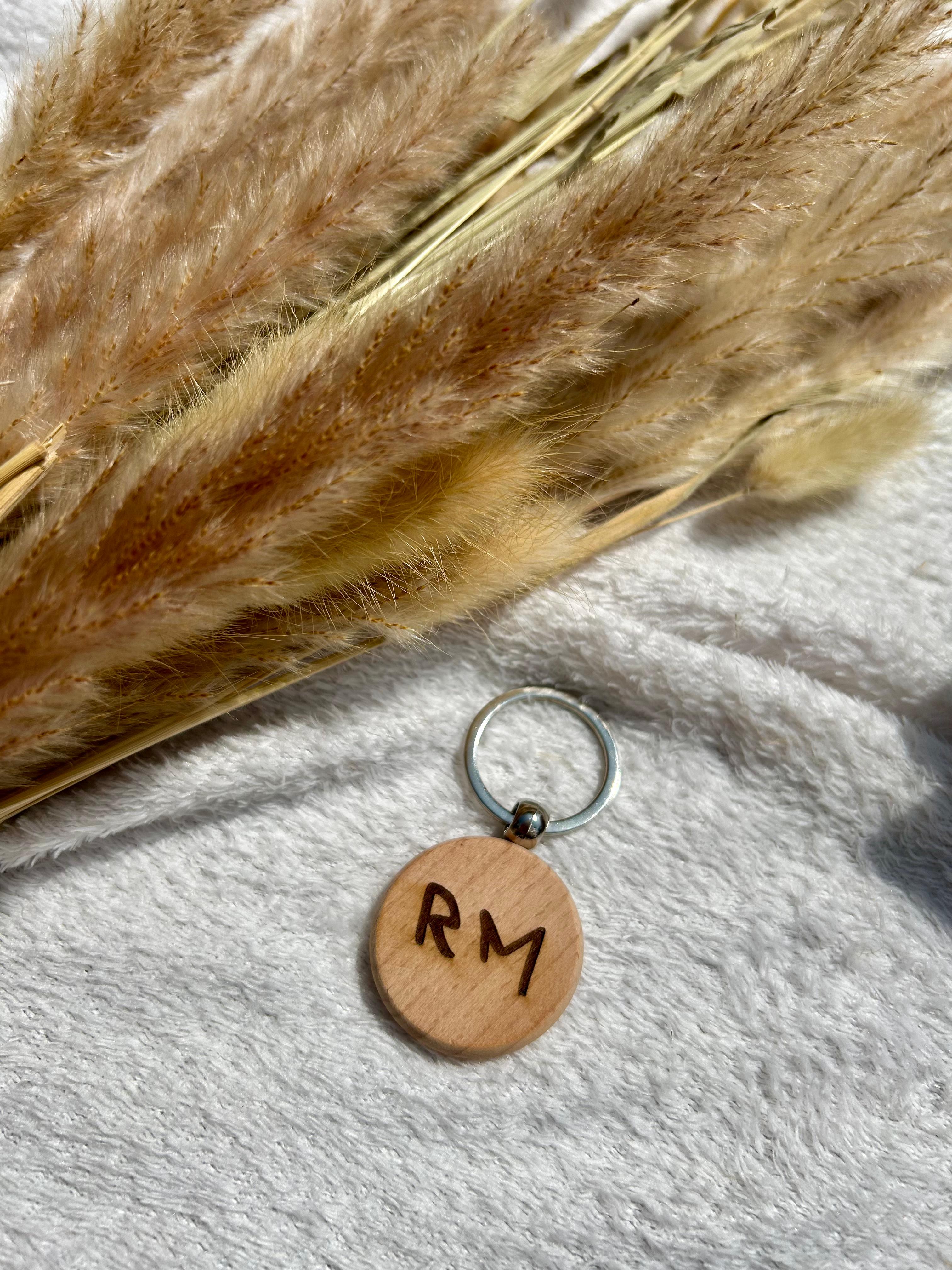 Porte-clef rond Bois & Soleil
