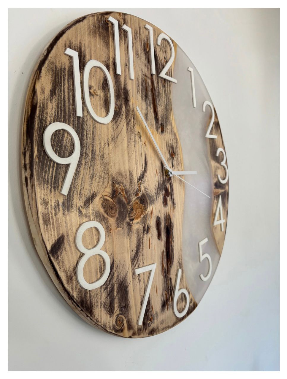 Horloge Bois & résine Bois & Soleil