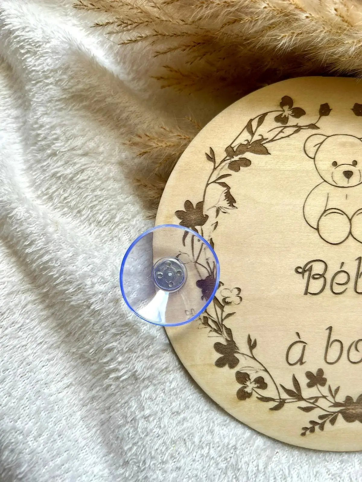 Bébé à bord Ourson Bois & Soleil