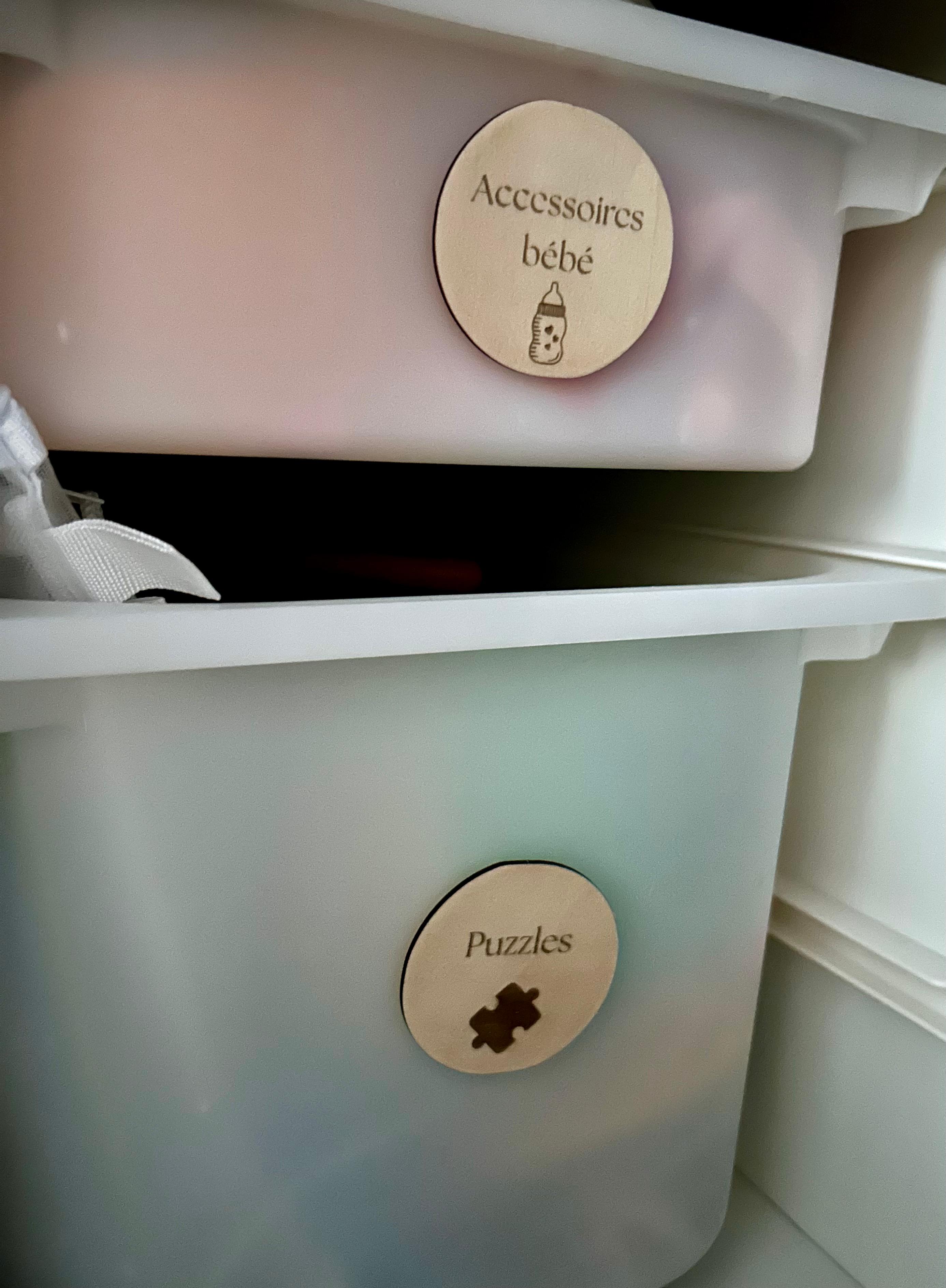 Étiquettes de rangement personnalisables Bois & Soleil