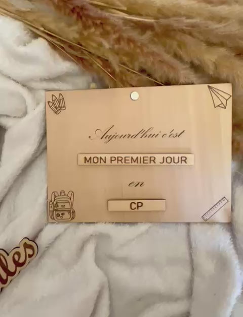 Panneau rentrée scolaire fratrie